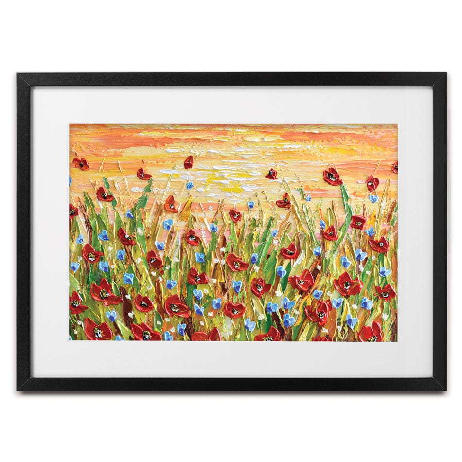 Poppies At Sunset Framed Art Print wall art product Olga Tkachyk