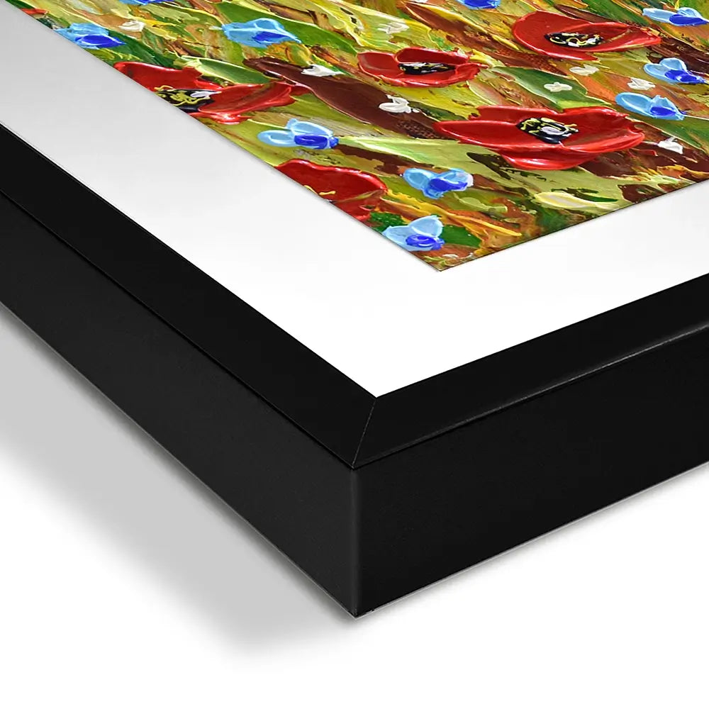 Poppies At Sunset Square Framed Art Print Poppies At Sunset Square Framed Art Print wall art product Olga Tkachyk