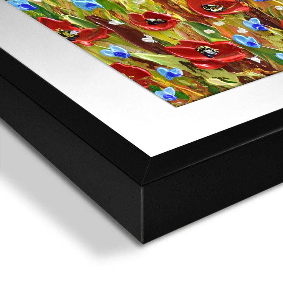 Poppies At Sunset Square Framed Art Print wall art product Olga Tkachyk