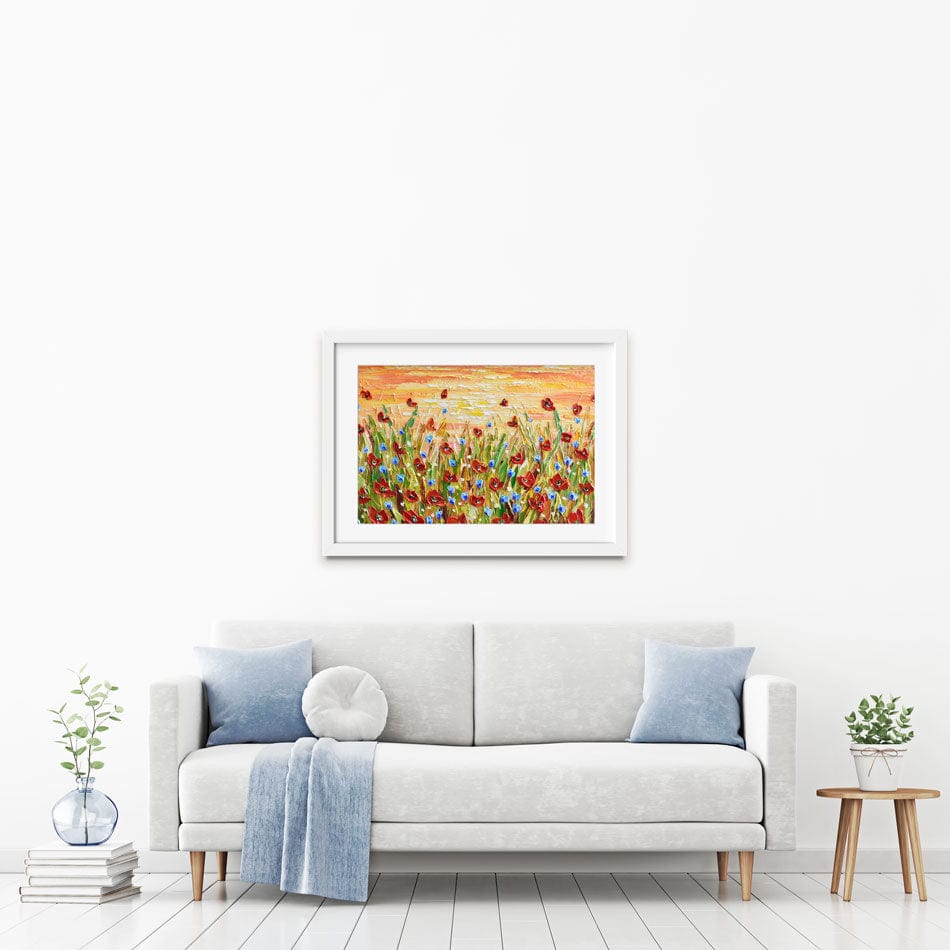 Poppies At Sunset Framed Art Print wall art product Olga Tkachyk