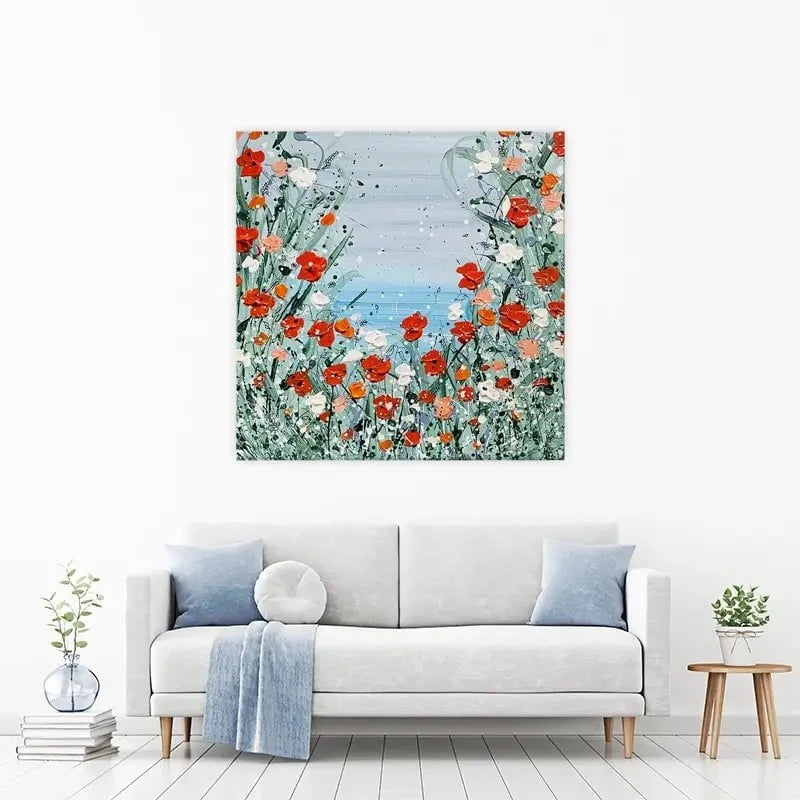 Poppies By The Sea Canvas Print Poppies By The Sea Canvas Print wall art product Charlotte Anna Reed