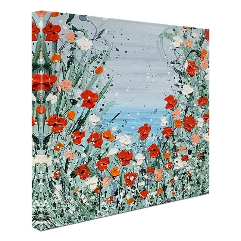 Poppies By The Sea Canvas Print Poppies By The Sea Canvas Print wall art product Charlotte Anna Reed