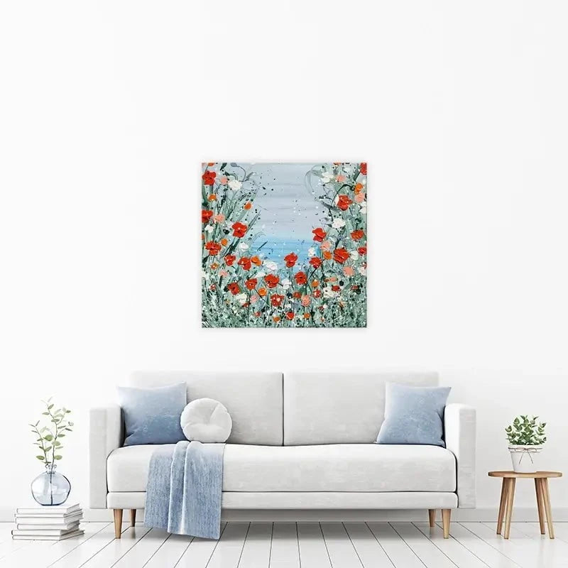 Poppies By The Sea Canvas Print Poppies By The Sea Canvas Print wall art product Charlotte Anna Reed