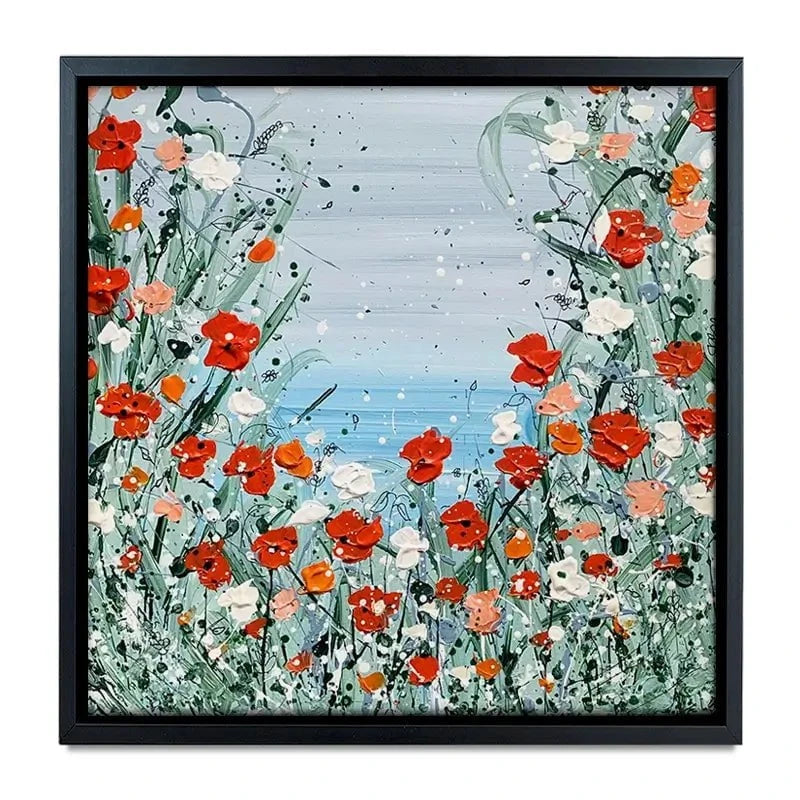 Poppies By The Sea Canvas Print Poppies By The Sea Canvas Print wall art product Charlotte Anna Reed