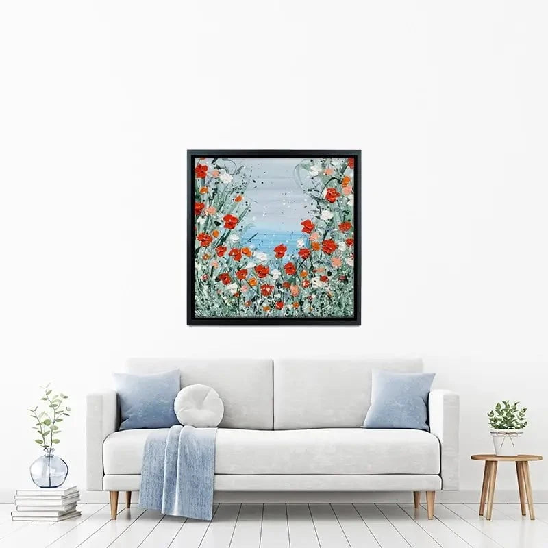 Poppies By The Sea Canvas Print Poppies By The Sea Canvas Print wall art product Charlotte Anna Reed