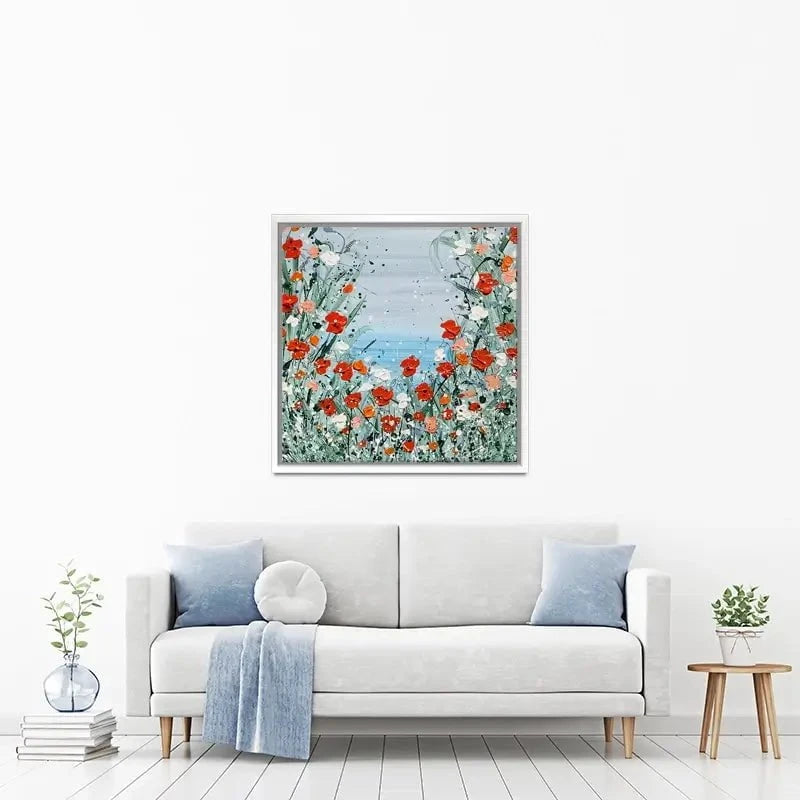 Poppies By The Sea Canvas Print Poppies By The Sea Canvas Print wall art product Charlotte Anna Reed