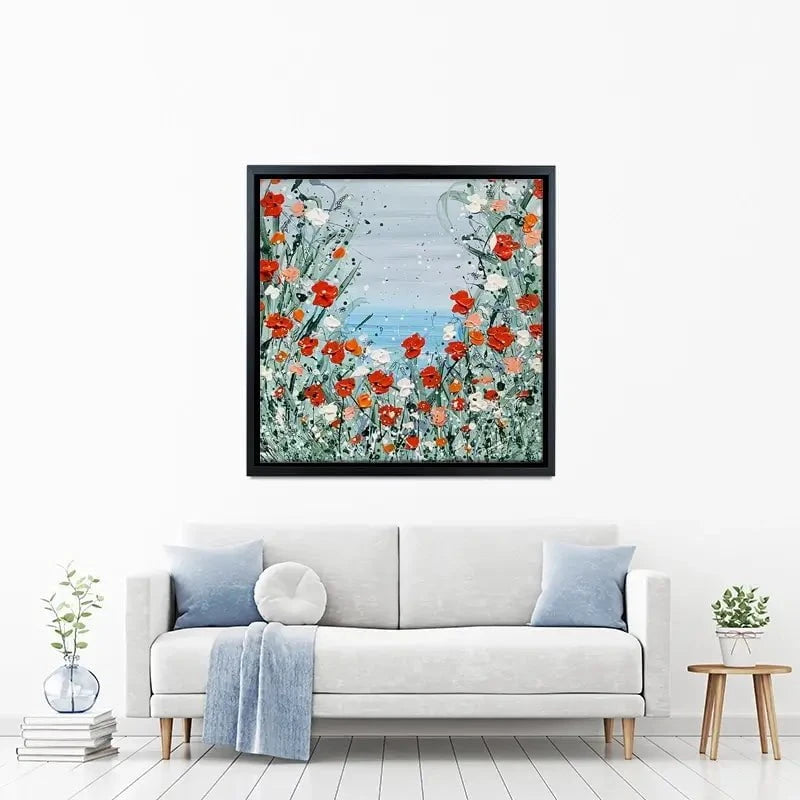 Poppies By The Sea Canvas Print Poppies By The Sea Canvas Print wall art product Charlotte Anna Reed