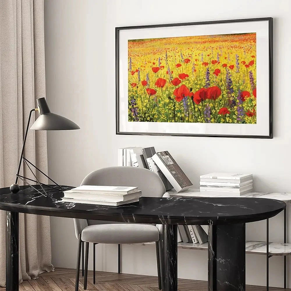 Poppies Oil Painting Framed Art Print Poppies Oil Painting Framed Art Print wall art product Kiril Stanchev / Shutterstock