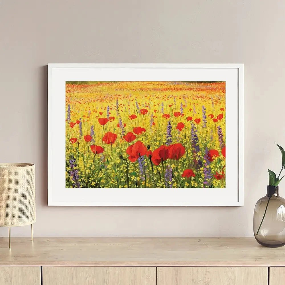 Poppies Oil Painting Framed Art Print Poppies Oil Painting Framed Art Print wall art product Kiril Stanchev / Shutterstock