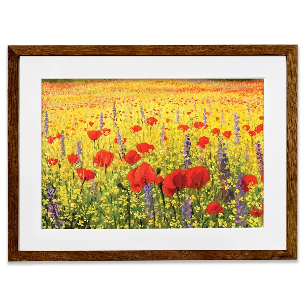 Poppies Oil Painting Framed Art Print Poppies Oil Painting Framed Art Print wall art product Kiril Stanchev / Shutterstock