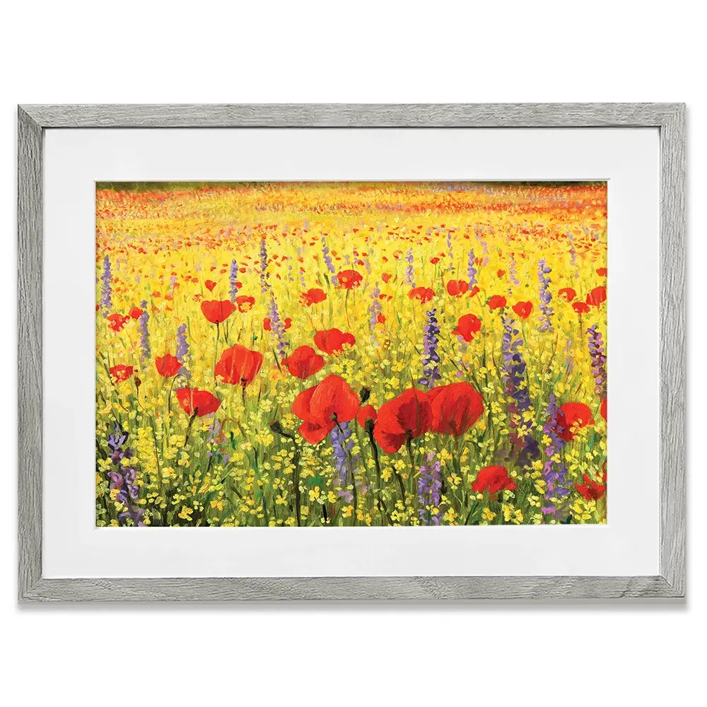 Poppies Oil Painting Framed Art Print Poppies Oil Painting Framed Art Print wall art product Kiril Stanchev / Shutterstock