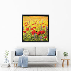 Poppies Oil Painting Square Canvas Print wall art product Kiril Stanchev / Shutterstock