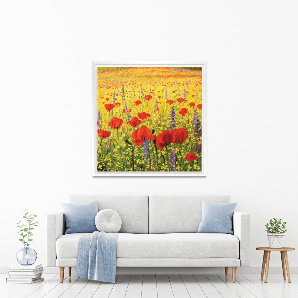 Poppies Oil Painting Square Canvas Print wall art product Kiril Stanchev / Shutterstock