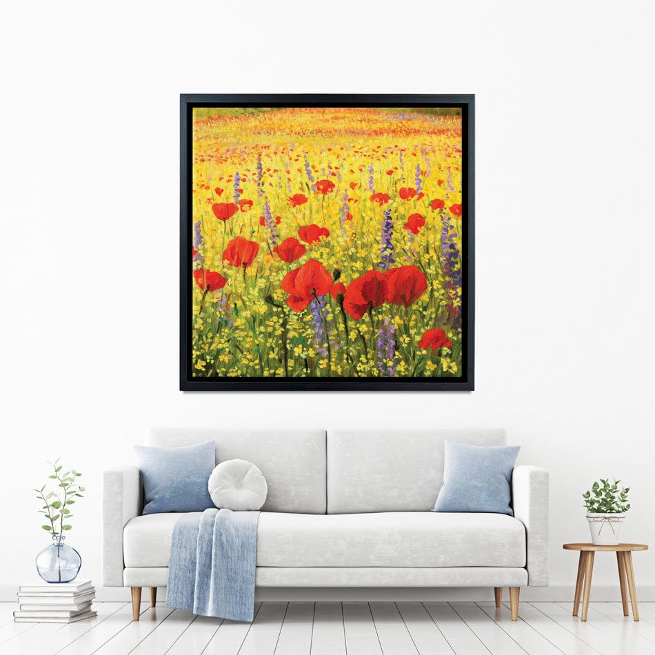 Poppies Oil Painting Square Canvas Print wall art product Kiril Stanchev / Shutterstock