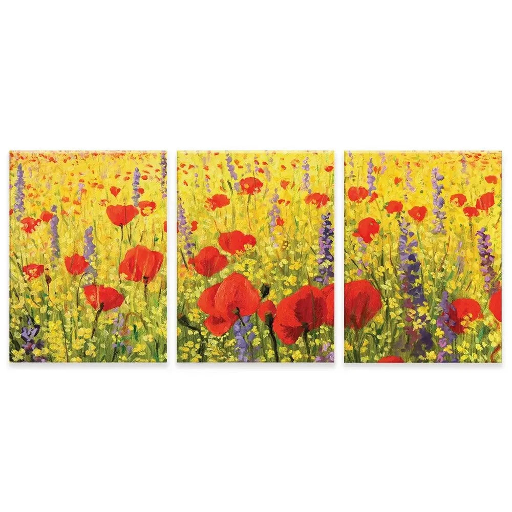 Poppies Oil Painting Trio Canvas Print Poppies Oil Painting Trio Canvas Print wall art product Kiril Stanchev / Shutterstock