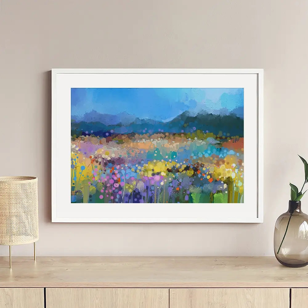 Popping Garden Framed Art Print Popping Garden Framed Art Print wall art product Art Print Shop