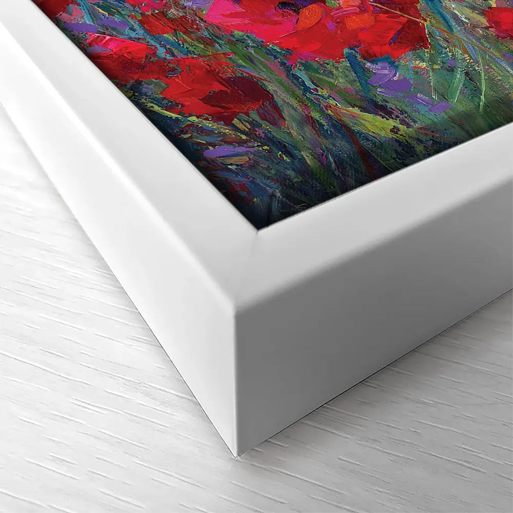 Poppy Flower Field Square Canvas Print Poppy Flower Field Square Canvas Print wall art product Leon Devenice