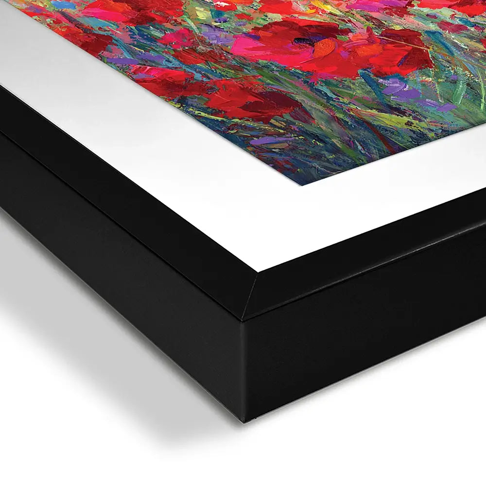 Poppy Flower Field Square Framed Art Print Poppy Flower Field Square Framed Art Print wall art product Leon Devenice