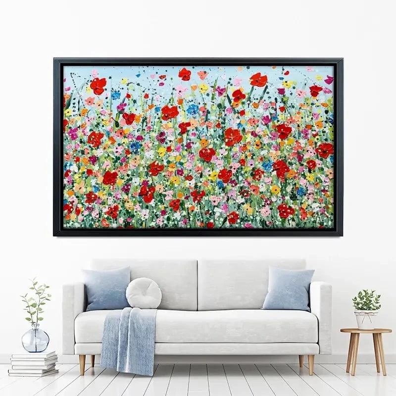 Poppy Flurry Canvas Print Poppy Flurry Canvas Print wall art product Charlotte Anna Reed