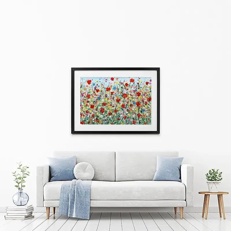 Poppy Flurry Framed Art Print Poppy Flurry Framed Art Print wall art product Charlotte Anna Reed