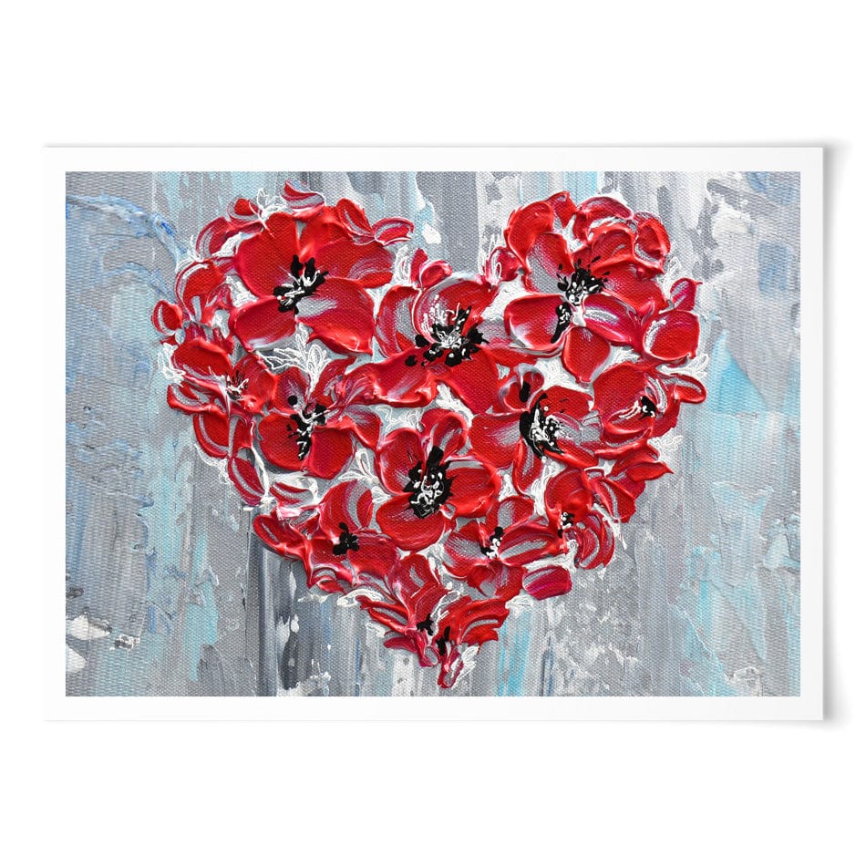 Poppy Heart Art Print wall art product Olga Tkachyk