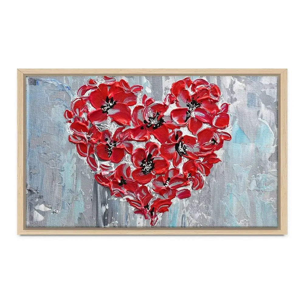 Poppy Heart Canvas Print Poppy Heart Canvas Print wall art product Olga Tkachyk