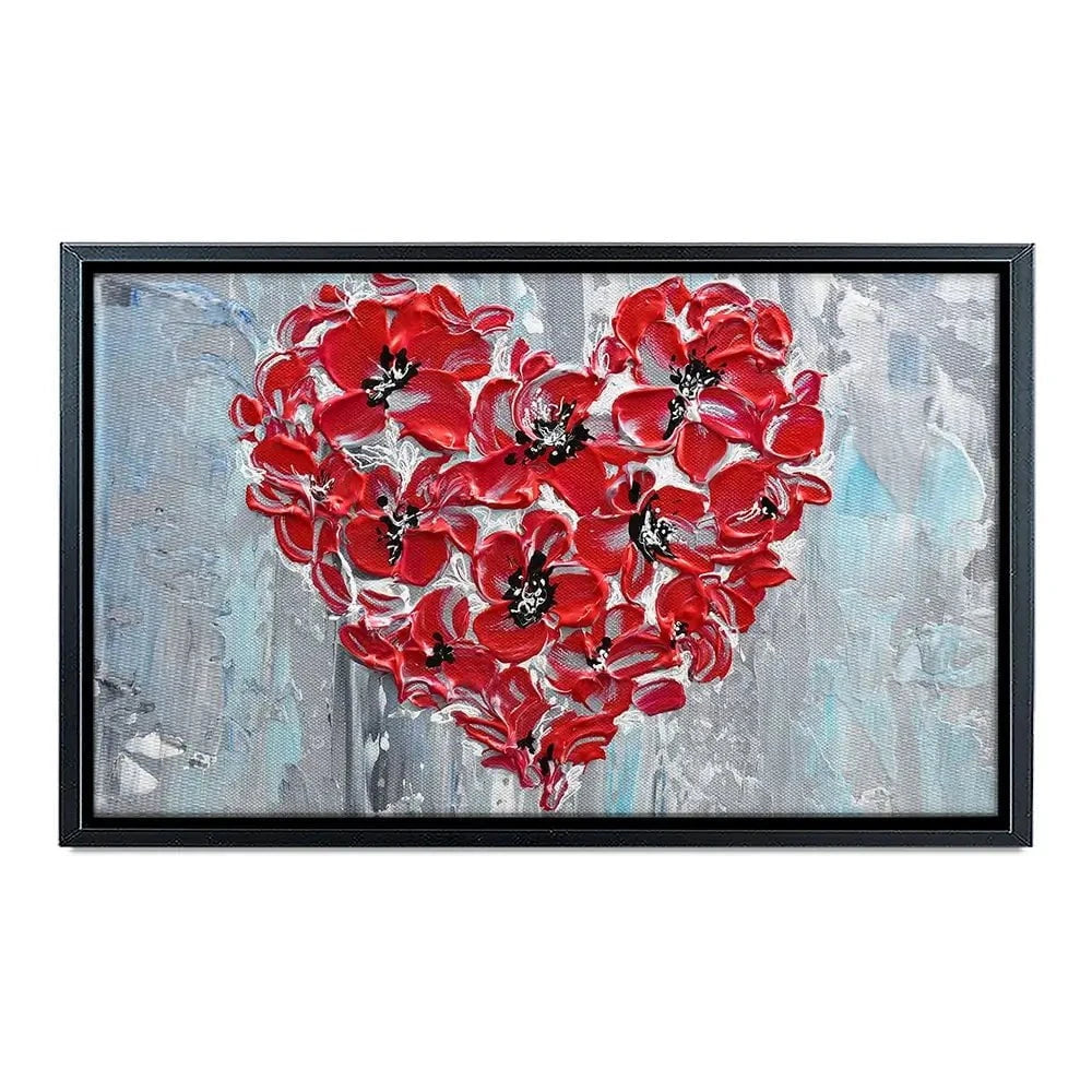 Poppy Heart Canvas Print Poppy Heart Canvas Print wall art product Olga Tkachyk