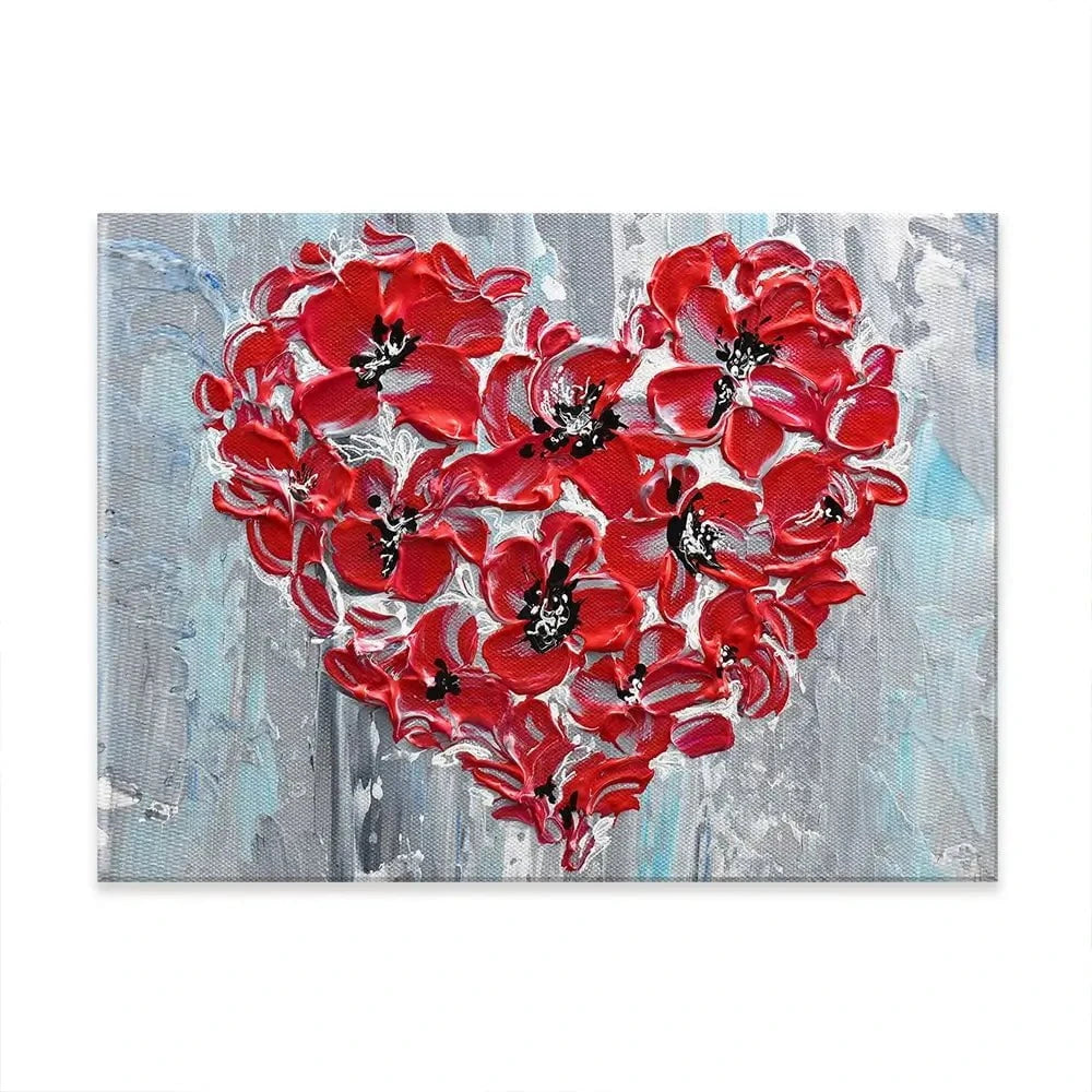 Poppy Heart Canvas Print