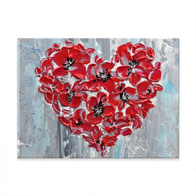 Poppy Heart Canvas Print Poppy Heart Canvas Print wall art product Olga Tkachyk