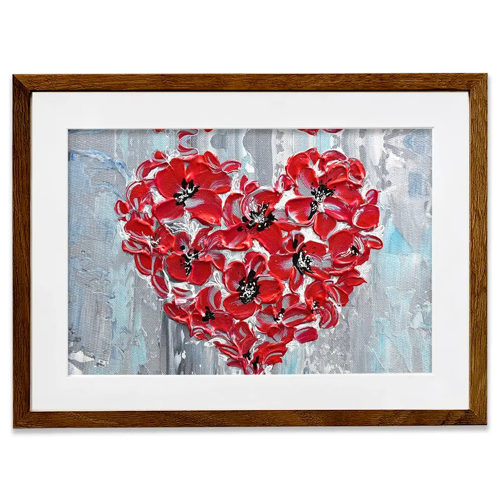 Poppy Heart Framed Art Print Poppy Heart Framed Art Print wall art product Olga Tkachyk