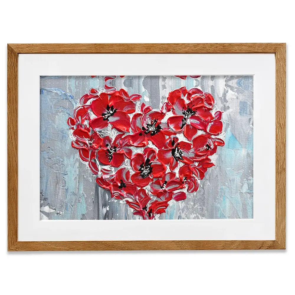 Poppy Heart Framed Art Print Poppy Heart Framed Art Print wall art product Olga Tkachyk