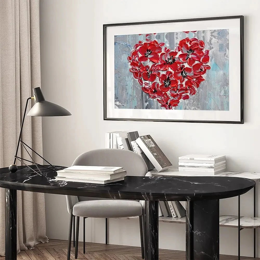 Poppy Heart Framed Art Print Poppy Heart Framed Art Print wall art product Olga Tkachyk