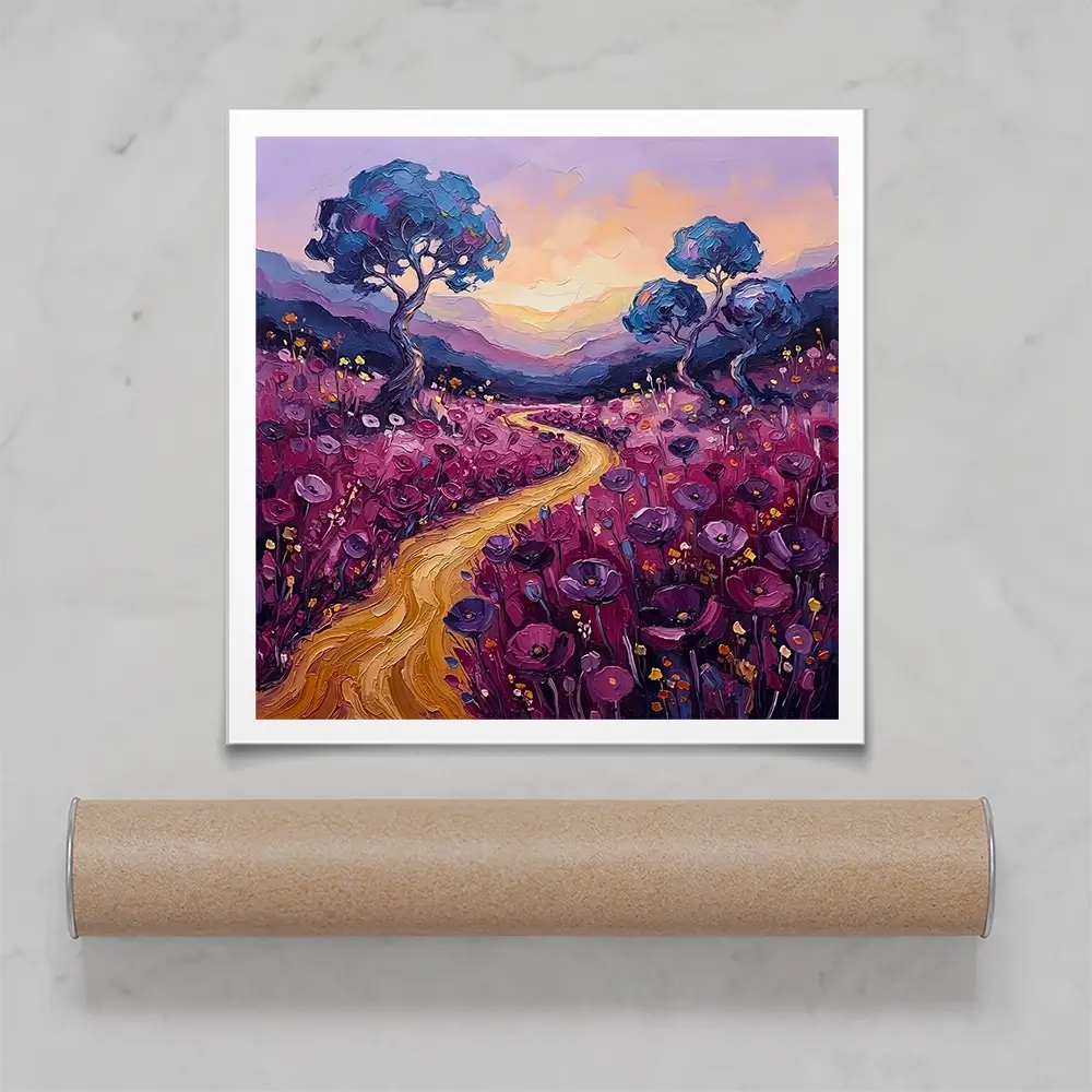 Poppy Pathway Square Art Print Poppy Pathway Square Art Print wall art product David Alexander Elder