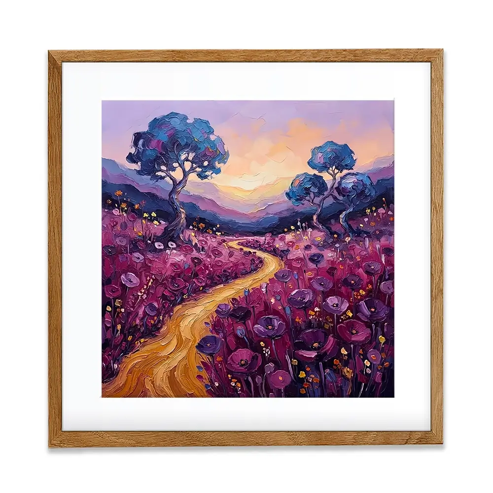 Poppy Pathway Square Framed Art Print Poppy Pathway Square Framed Art Print wall art product David Alexander Elder
