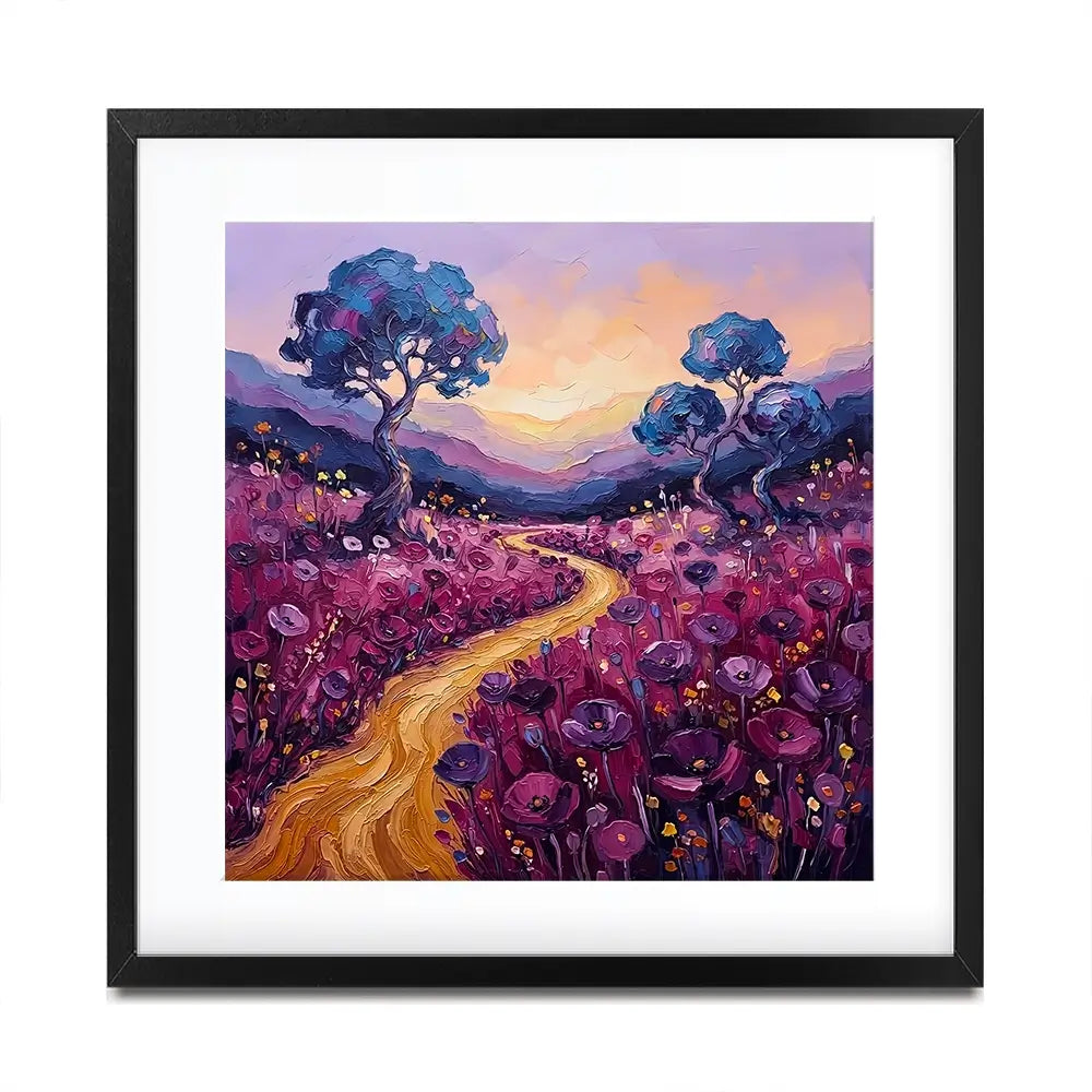 Poppy Pathway Square Framed Art Print Poppy Pathway Square Framed Art Print wall art product David Alexander Elder