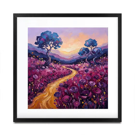 Poppy Pathway Square Framed Art Print Poppy Pathway Square Framed Art Print wall art product David Alexander Elder