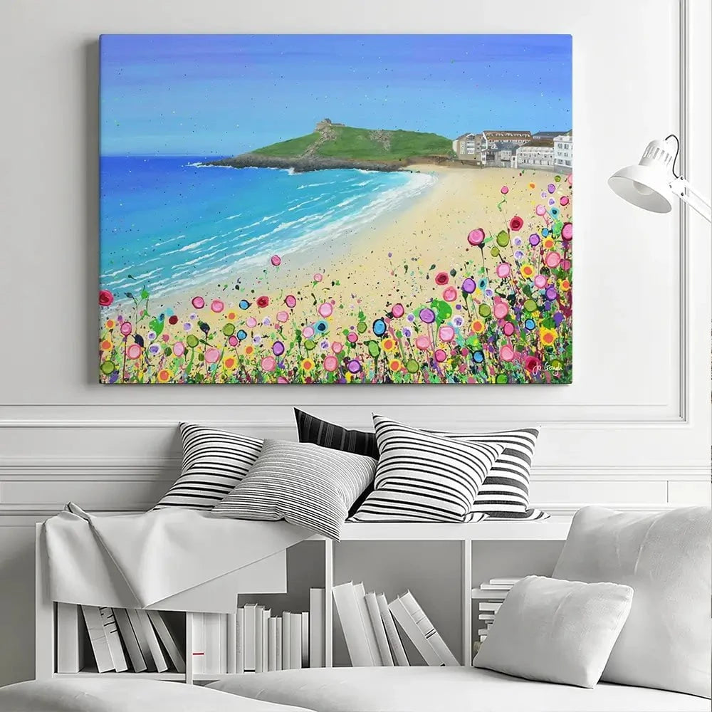 Porthmeor Beach Canvas Print Porthmeor Beach Canvas Print wall art product Jo Gough