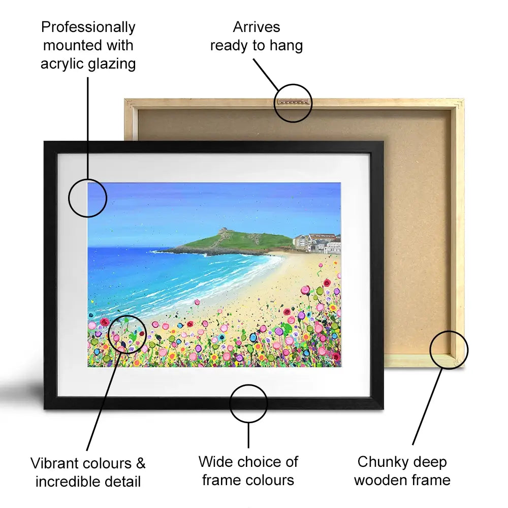 Porthmeor Beach Framed Art Print Porthmeor Beach Framed Art Print wall art product Jo Gough