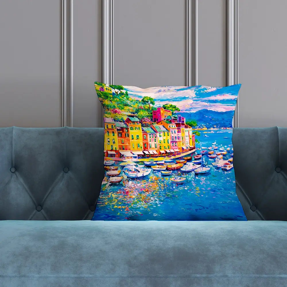 Portofino Cushion Portofino Cushion wall art product Art Print Shop