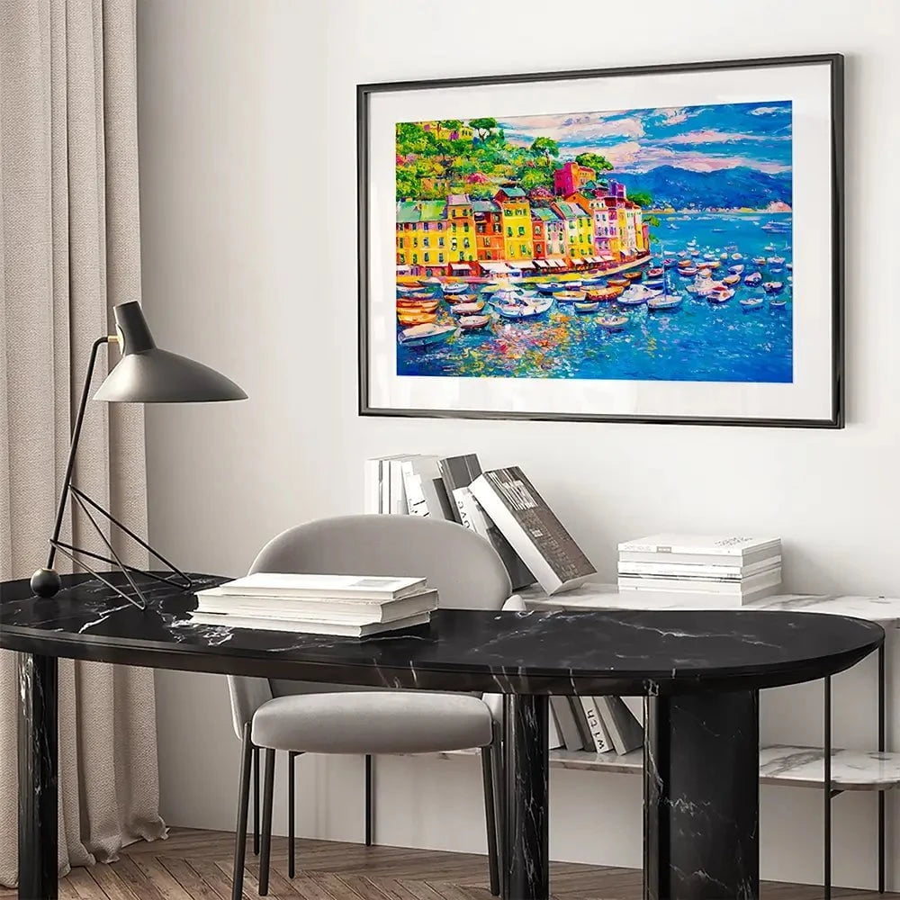 Portofino Framed Art Print Portofino Framed Art Print wall art product Ivailo Nikolov / Shutterstock