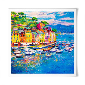 Portofino Square Art Print Portofino Square Art Print wall art product Art Print Shop