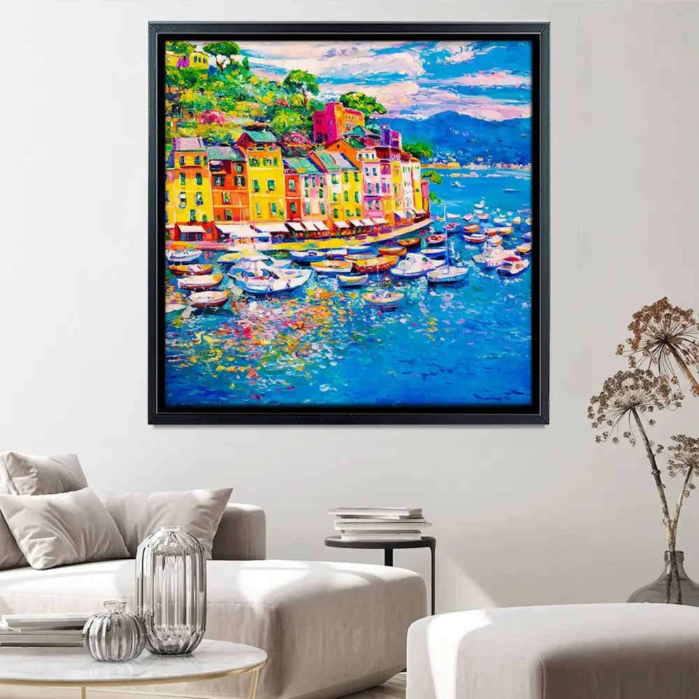 Portofino Square Canvas Print Portofino Square Canvas Print wall art product Art Print Shop
