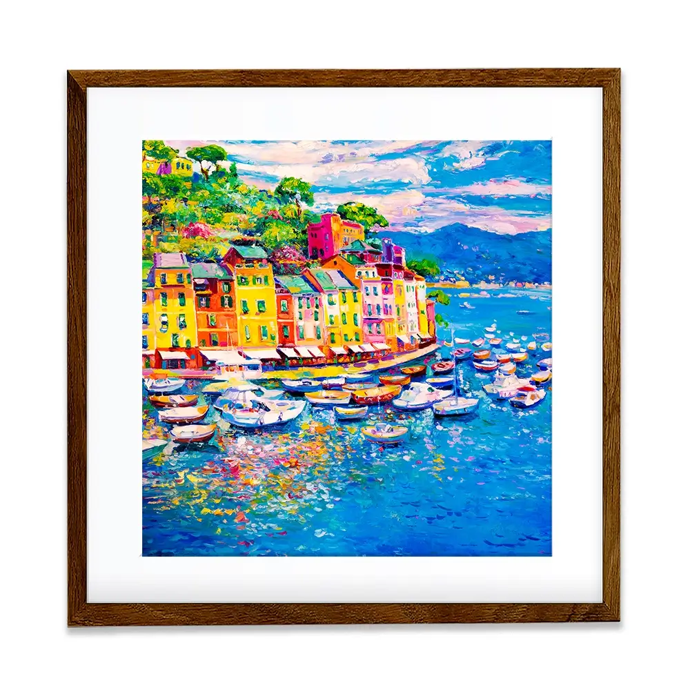 Portofino Square Framed Art Print Portofino Square Framed Art Print wall art product Art Print Shop
