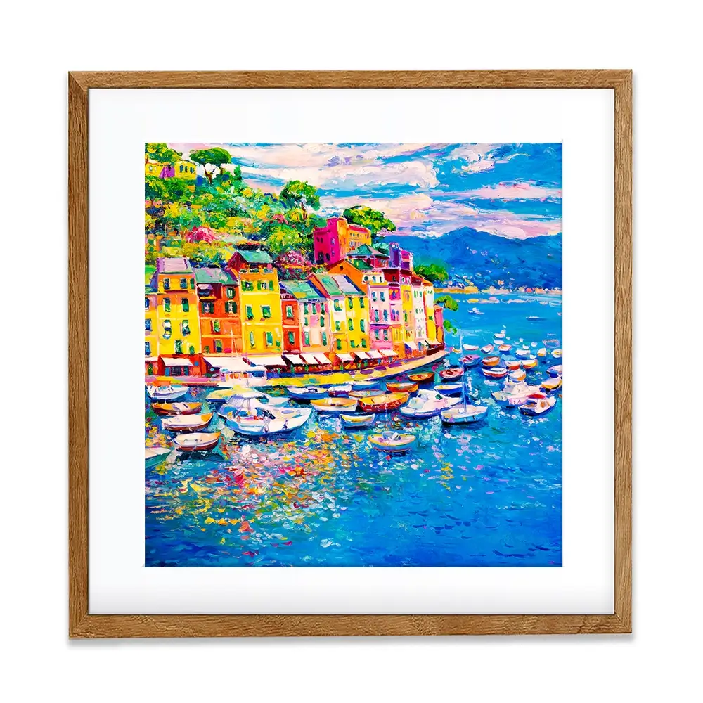 Portofino Square Framed Art Print Portofino Square Framed Art Print wall art product Art Print Shop
