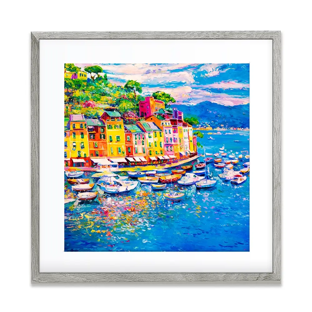 Portofino Square Framed Art Print Portofino Square Framed Art Print wall art product Art Print Shop