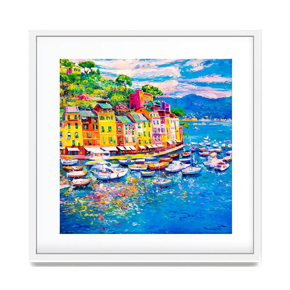 Portofino Square Framed Art Print Portofino Square Framed Art Print wall art product Art Print Shop