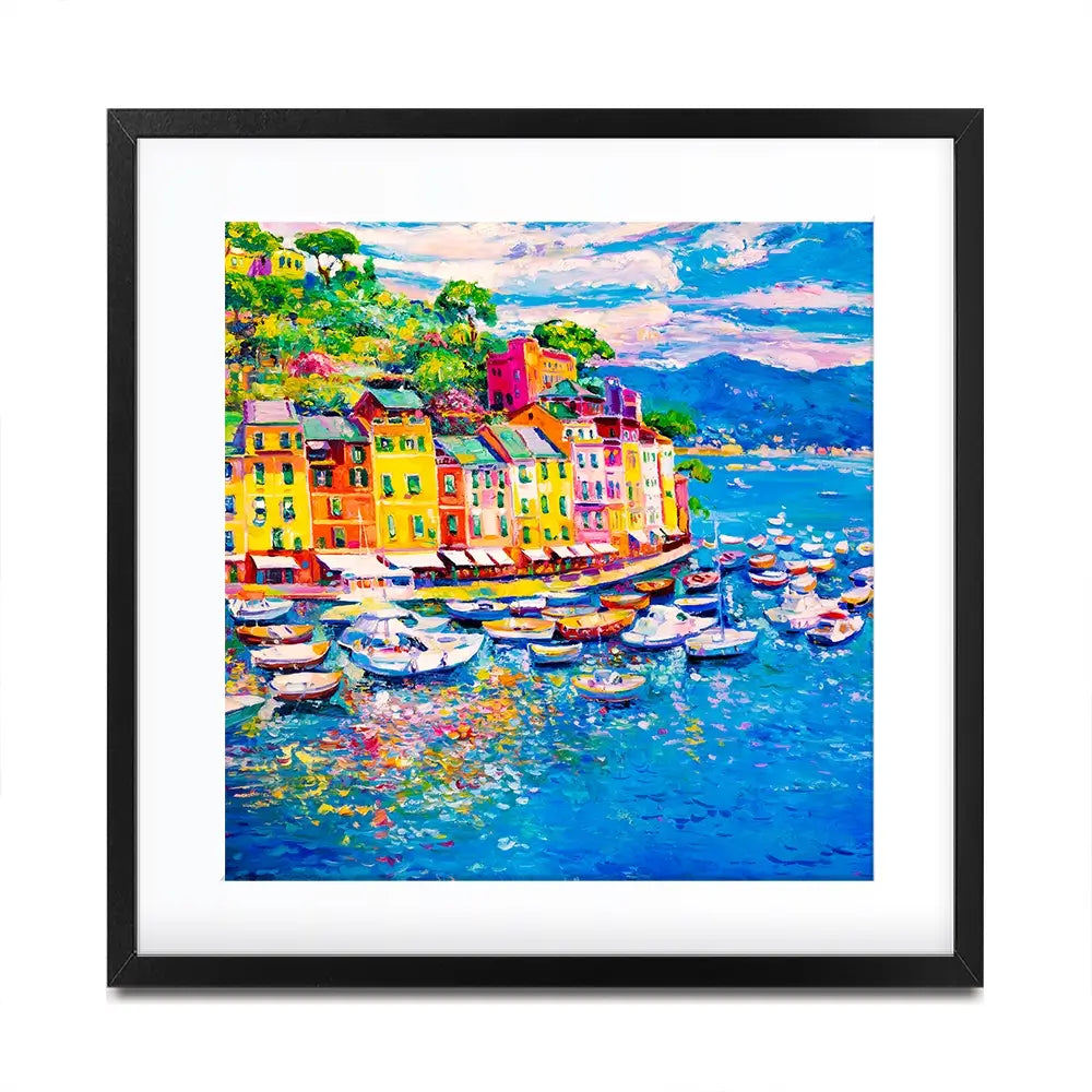 Portofino Square Framed Art Print Portofino Square Framed Art Print wall art product Art Print Shop