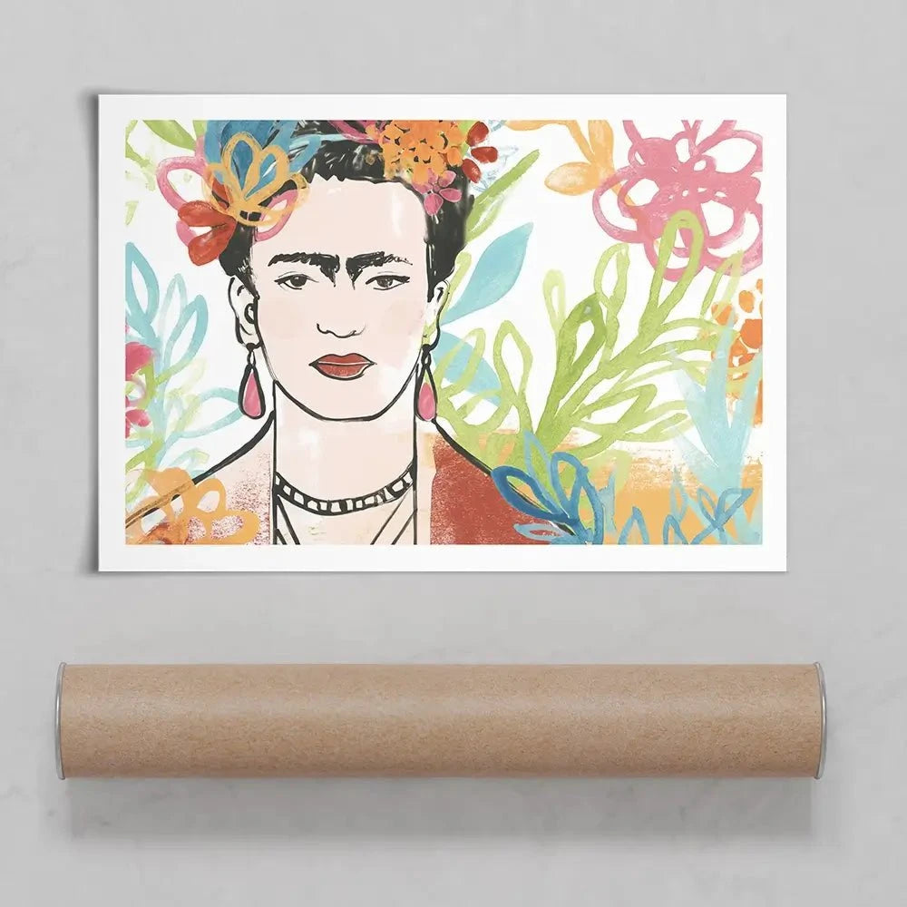 Portrait of Frida Art Print Portrait of Frida Art Print wall art product June Erica Vess
