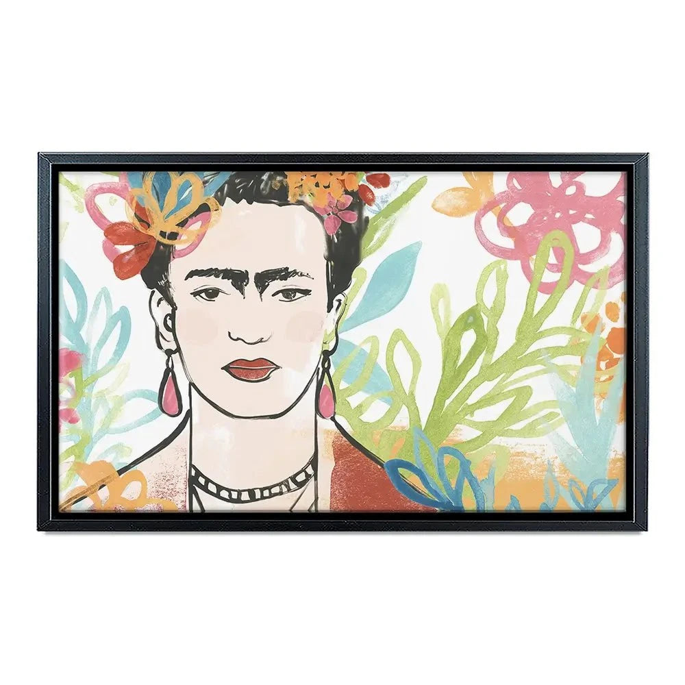 Portrait of Frida Canvas Print Portrait of Frida Canvas Print wall art product June Erica Vess