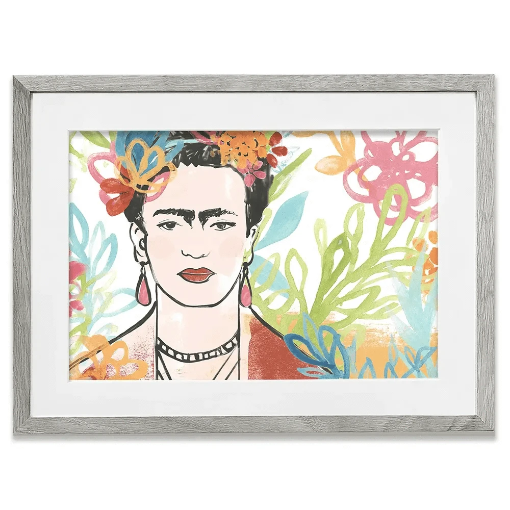 Portrait of Frida Framed Art Print Portrait of Frida Framed Art Print wall art product June Erica Vess